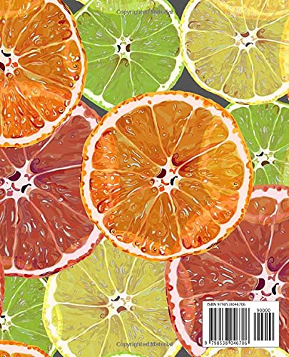 Composition Notebook: Citrus Fruits Cover Composition Notebook, Wide Ruled Paper Notebook Journal, Wide Blank Lined Workbook, 120 Pages, Size 7.5" x 9.25" By Isabel Born