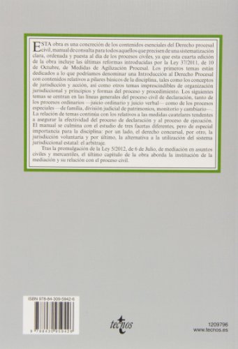Conceptos básicos de Derecho procesal civil (Derecho - Biblioteca Universitaria De Editorial Tecnos)