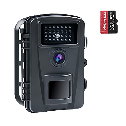 COOLIFE Cámara de Caza 16MP 1080P HD Cámara de Caza Nocturna 940nm sin Brillo IR LED 0.2s de Velocidad de Impermeable IP66 Cámara de Vigilancia Trail con Tarjeta 32G