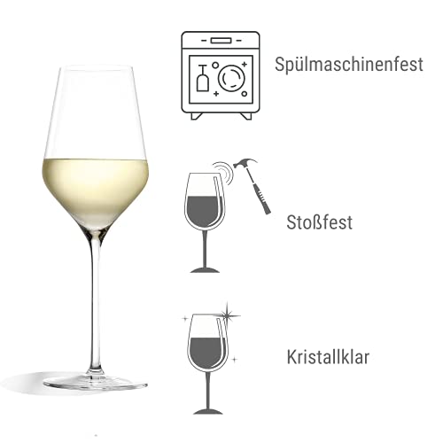 Copas para vino blanco Quatrophil de Stölzle Lausitz, de 350 ml, juego de 6, aptas para lavavajillas