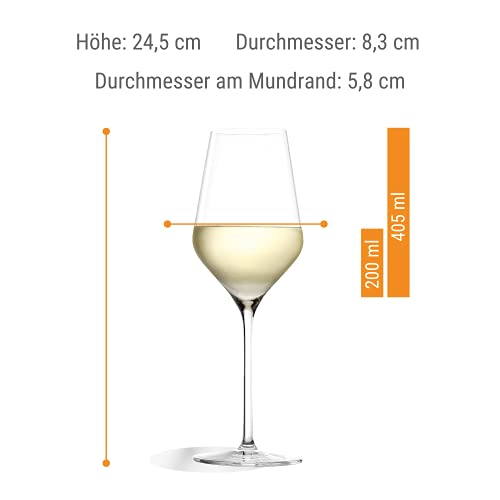 Copas para vino blanco Quatrophil de Stölzle Lausitz, de 350 ml, juego de 6, aptas para lavavajillas