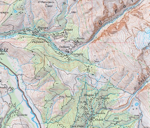 Cordillera Blanca Norte (Perú) 1:100 K Mapa de trekking, Alpenvereinskarte
