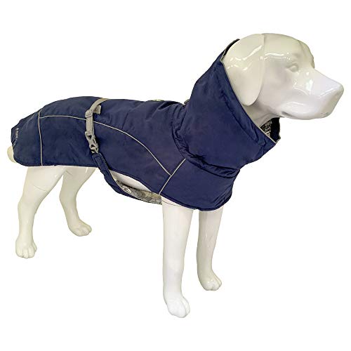 Croci Hiking - Abrigo Impermeable para Perros, Abrigo Acolchado Invernal, Forro termorregulador, K2, Color Azul, Talla 45 cm - 260 g