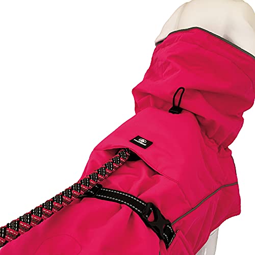 Croci Hiking - Abrigo Impermeable para Perros, Abrigo Acolchado Invernal, Forro termorregulador, K2, Color Fucsia, Talla 30 cm - 182 g