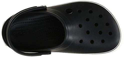 Crocs Crocband Platform Clog U, Zuecos, Negro (Black/White 066b), 34/35 EU