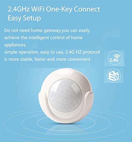 CYBERNOVA Smart Wireless 2.4GHz WiFi PIR Sensor de detección de Movimiento