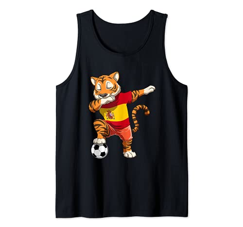 Dabbing Soccer Tiger España Camiseta sin Mangas