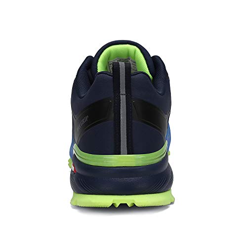 Dannto Zapatillas de Deporte Hombre Zapatos para Correr Aire Libre y Deporte Athletic Cordones Zapatillas De Running Trail Tenis Basket Respirable Gimnasio Sneakers （Azul-B,43