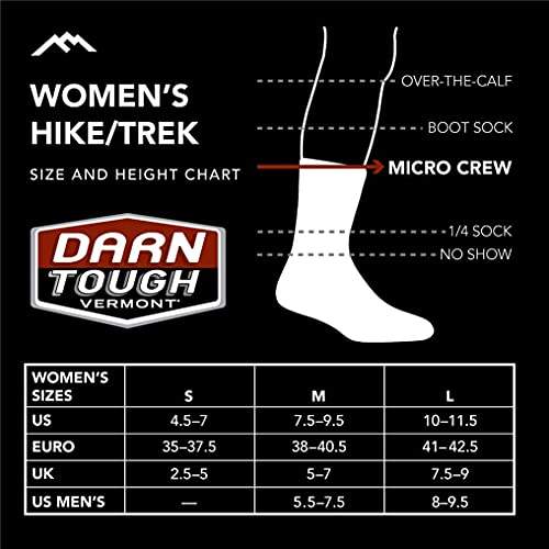 Darn Tough Kelso Micro Crew Lightweight Hiking Sock Dark Oatmeal- Dames