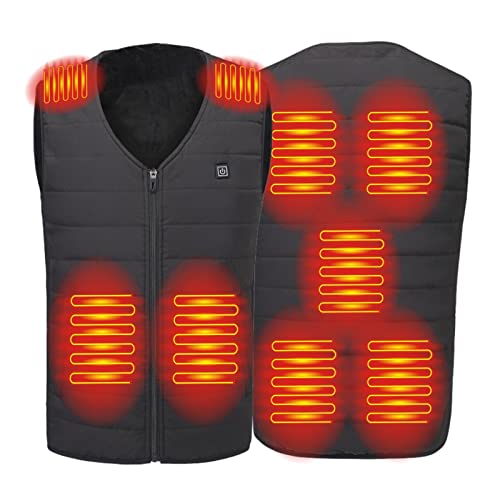 Dasongff Chaleco calefactor para hombre y mujer, con USB, ropa de temperatura, cálido, lavable para invierno, moto, caza, mono de esquí