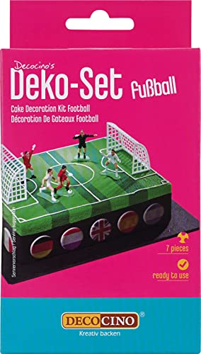 Dekoback 02-08-00005 - Decoración para tartas, 7 piezas, diseño de jugador de fútbol