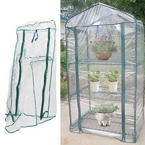 Denash Carpas de invernadero, 69x49x126cm PVC Jardín Invernadero Plantas de flores Jardinería Cubierta de tela para exteriores Impermeable Anti-UV Transpirabilidad solar