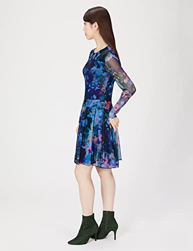 Desigual Vest_qais Vestido Informal, Azul, XL para Mujer