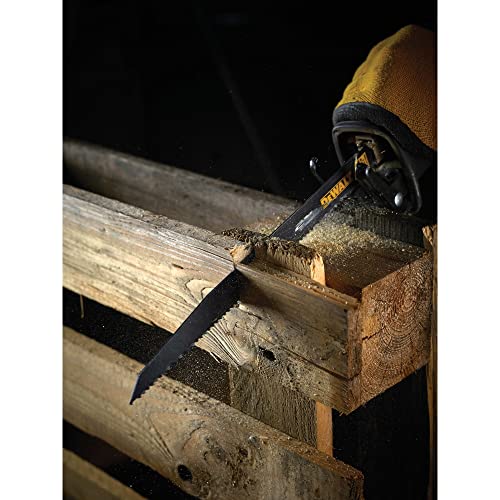 DEWALT DT2314L-QZ - Hoja de sierra sable bi-metal Extreme 2X de demolición, longitud: 305mm, paso de diente: 4,2mm para madera y clavos