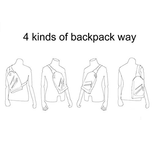DFV mobile - Backpack Waist Shoulder Bag Nylon for Huawei Orange Barcelona, Boulder - Black