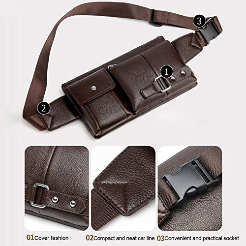 DFV mobile - Bag Fanny Pack Leather Waist Shoulder Bag for Ebook, Tablet and for EXPLAY Sky Plus, ALPS Sky Plus - Black