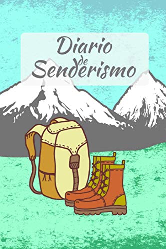 Diario de Senderismo: que se rellenará con el formulario I Espacio para 55 caminatas I Botas de montaña y mochila