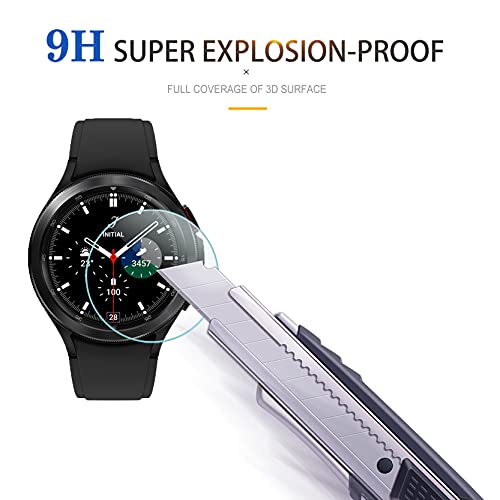 Diruite 4-Pack Compatible con Samsung Galaxy Watch 4 Classic 46mm Cristal Templado Protector Pantalla for Galaxy Watch 4 Classic 46mm Smartwatch [9H Dureza Antiarañazos] [HD Film Transparente]