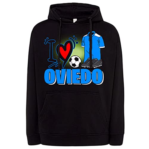 Diver Bebé Sudadera para Enamorado de su Equipo de fútbol de Oviedo - Negro, L