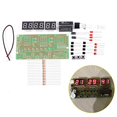 DIY Kits Reloj Electrónico Digital C51, YCL-6 Piezas Electrónicas Componentes Electrónicos Temporizador de Reloj Digital para Ejercicio de Soldadura