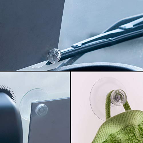 DIYexpert® 8 x Ventosas diámetro 50 mm con rosca M4 x 10 mm incluye tuercas moleteadas transparentes, fabricadas en Alemania