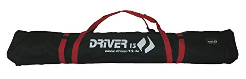 Driver13 ® Bolsa para Bastones de esquí, Bolsa de esquí para el Almacenamiento y el Transporte Durante el esquí, Impermeable 160 cm Negro-Rojo