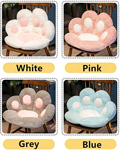 Duyifan Cute Cat Paw Plush Chair Cushion, Cute Seat Cushion Cat Paw Shape Lazy Sofa, Seat Cushion Cat Paw Shape Lazy Sofa Office Chair, Plush Sofa Cushion Home Decoration (White)