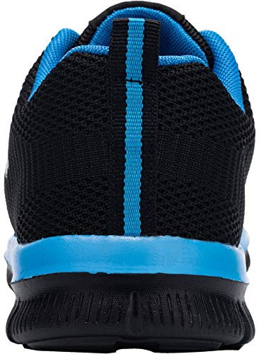 DYKHMATE Zapatillas de Deportes Hombre Ligero Transpirable Zapatos para Correr Gimnasio Casual Sneakers (Azul Negro,43 EU)