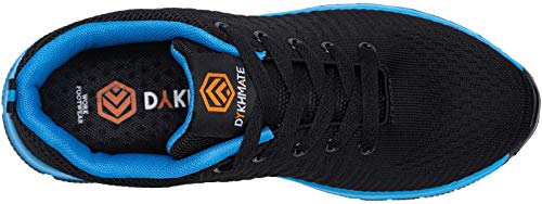 DYKHMATE Zapatillas de Deportes Hombre Ligero Transpirable Zapatos para Correr Gimnasio Casual Sneakers (Azul Negro,43 EU)