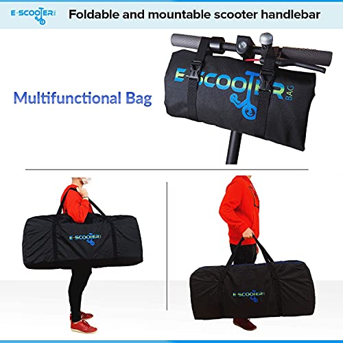 E-Scooter Bag Bolsa de Transporte para Patín eléctrico Accesorios Patinete Xiaomi M365 Funda Compatible con Ecogyro,GScooter, Cecotec con Espacio para Cargador