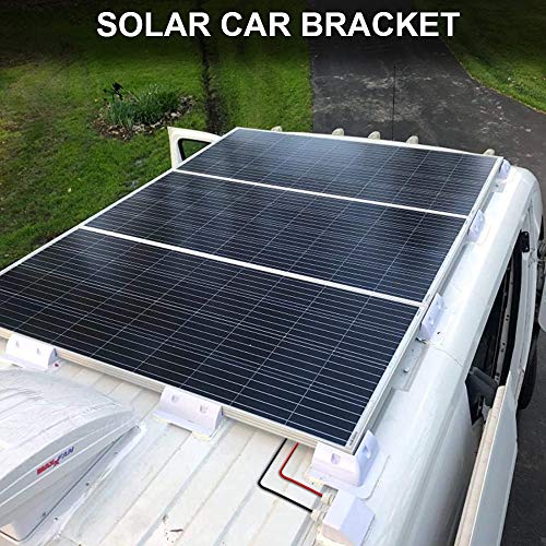 ECO-WORTHY 4 soportes de montaje de panel solar para autocaravana, barco, caravana, camping, fácil instalación.