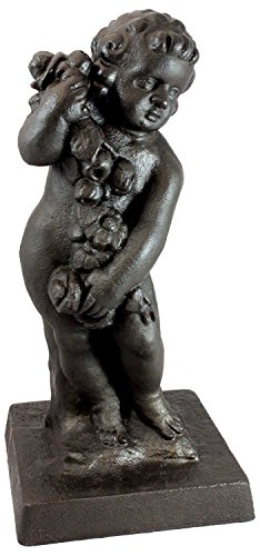 Emsco Group 92304 - Estatua de jardín de Cupido, 60,96 cm, color negro