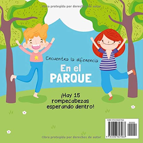Encuentra la diferencia - En El Parque: Divertido libro de rompecabezas para niños de 3 a 6 años