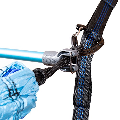 ENO Fuse Tandem Hamaca Sistema Color Retro Tri Lightwieght Fusibles Barras Esparcidor de Fusibles, Dos Hamacas Lado a Lado Dac Grren Aleación de Aluminio Anodizado Elimina el Medio Daño Peso 277 g