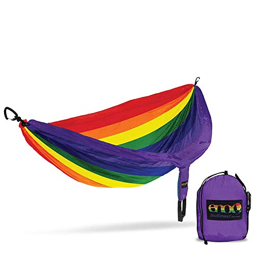 ENO Unisex DP241 Eagles Nest Outfitters DoubleNest, Hamaca portátil para Dos para Acampar al Aire Libre, Prisma Orgullo, Talla única