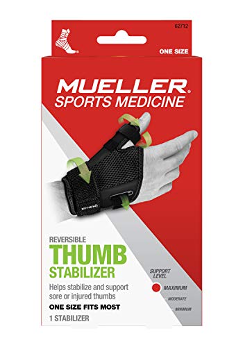 Estabilizador del pulgar Reversible de medicina deportiva, negro, medida alrededor de la muñeca-ajustes 5.5-10,5 pulgadas (embalaje puede variar)