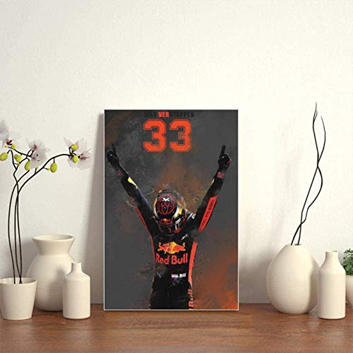 F1 Racer Max Verstappen - Lienzo decorativo para pared, diseño de Racer Max Verstappen, 40 x 60 cm, sin marco