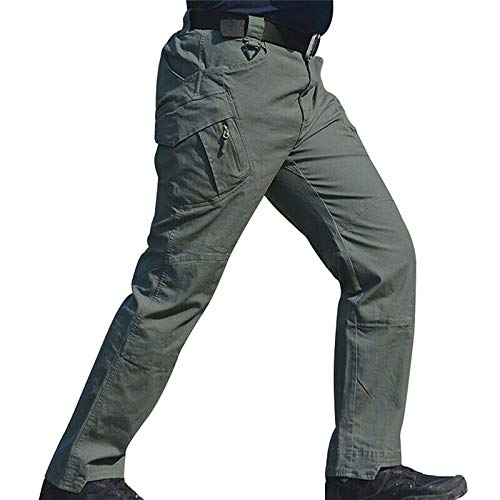 Fanville - Pantalón de trabajo, tipo cargo, para hombre, con bolsillos, ancho, resistente, fácil de lavar