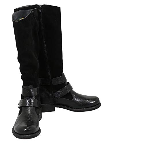Felmini - Zapatos para Mujer - Enamorarse com VITORIA B931 - Botas con cremallera - Cuero Genuino - Negro - 38 EU Size