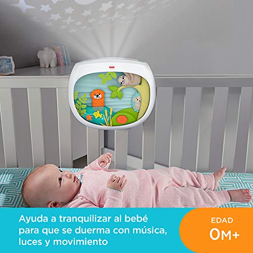 Fisher-Price - Proyector Animalitos, Juguete y Luz de Cuna para Bebé Recién Nacido (Mattel FXC59)