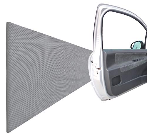 FLWP20020Bx2 Protectoras paragolpes de pared parking, fabricado en espuma autoadhesivo, para espacios de estacionamiento, garajes y almacenes, 200x20x0,5 cm, negro (2 piezas)