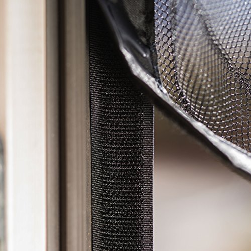 FREILUFTRAUM Mosquitera magnética para puerta, cortina de puerta, mosquitera para terraza, cortina de protección contra mosquitos para puertas (100 x 210 cm, negro)