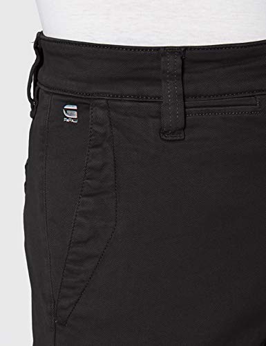 G-STAR RAW Skinny Chino Pantalones Casuales, dk Negro GD C106-B564, 31W / L32 para Hombre