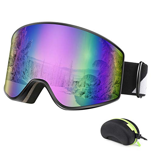 Gafas de esquí Gafas de nieve Esquí Gafas de snowboard OTG Antivaho Protección UV400 Resistente a los impactos Casco Compatible Intercambiables Antirreflejos Lentes dobles Hombres Mujeres Jóvenes