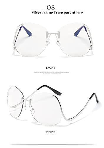 Gafas De Solnuevo   Diseño De Marca Transparente para Mujer, Hombre, Espejo, Gafas De Sol, Gafas De Sol, Gafas De Moda para Hombre Y Mujer, Montura Pl