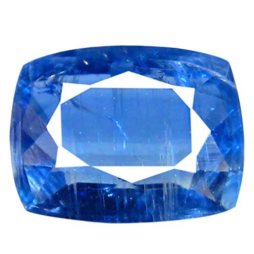Gemas de Lujo de 1,39 CT AA+ Forma de cojín (8 x 6 mm) sin Calor/sin Tratar Azul Kyanita Natural Loose Gemstone