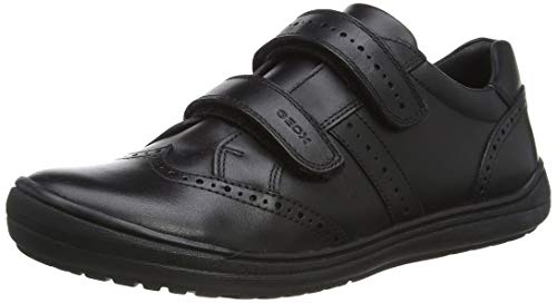Geox J HADRIEL GIRL G Zapatos De Uniforme Escolar Niñas, Negro (Black), 35 EU