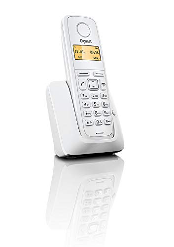 Gigaset A120 - Teléfono Inalámbrico, Agenda de 50 Contactos, Pantalla Iluminada, Color Blanco