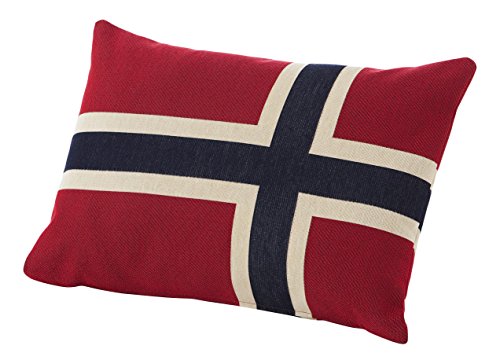 GIRONES Norwegian Flag Funda de Cojín Decorativo, Algodón, Multicolor, 45 x 45 cm