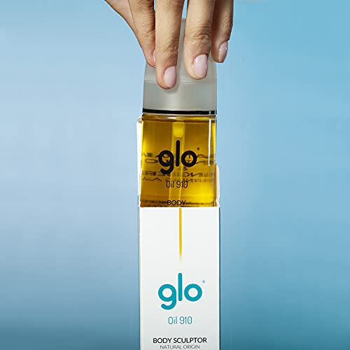 Glo OIL910 - Aceite Corporal Anticelulítico con Acción Hidratante, Drenante, Quemagrasas y Reafirmante | 6 aceites esenciales 100% oleosa, sin agua